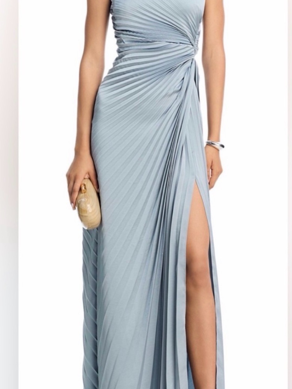 NWT A.L.C. Pleated Layla Gown with Side Slit